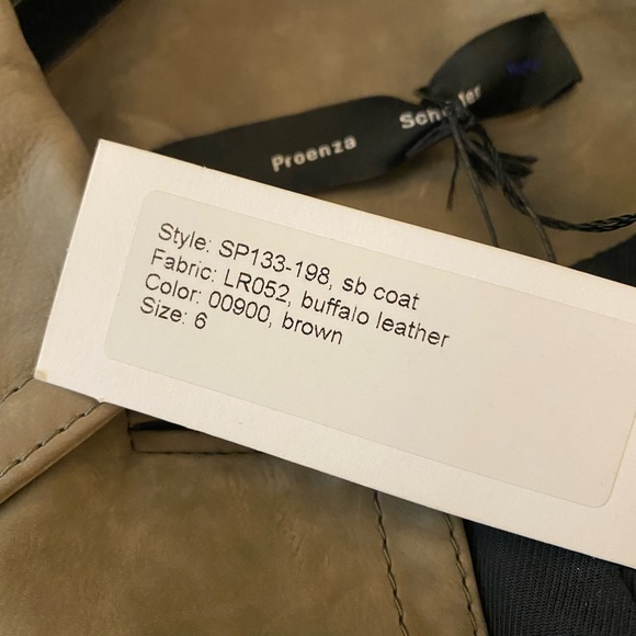 *New With Tags* Light Brown Proenza Schouler Leather Trench Coat Size 6 - Picture 5 of 7